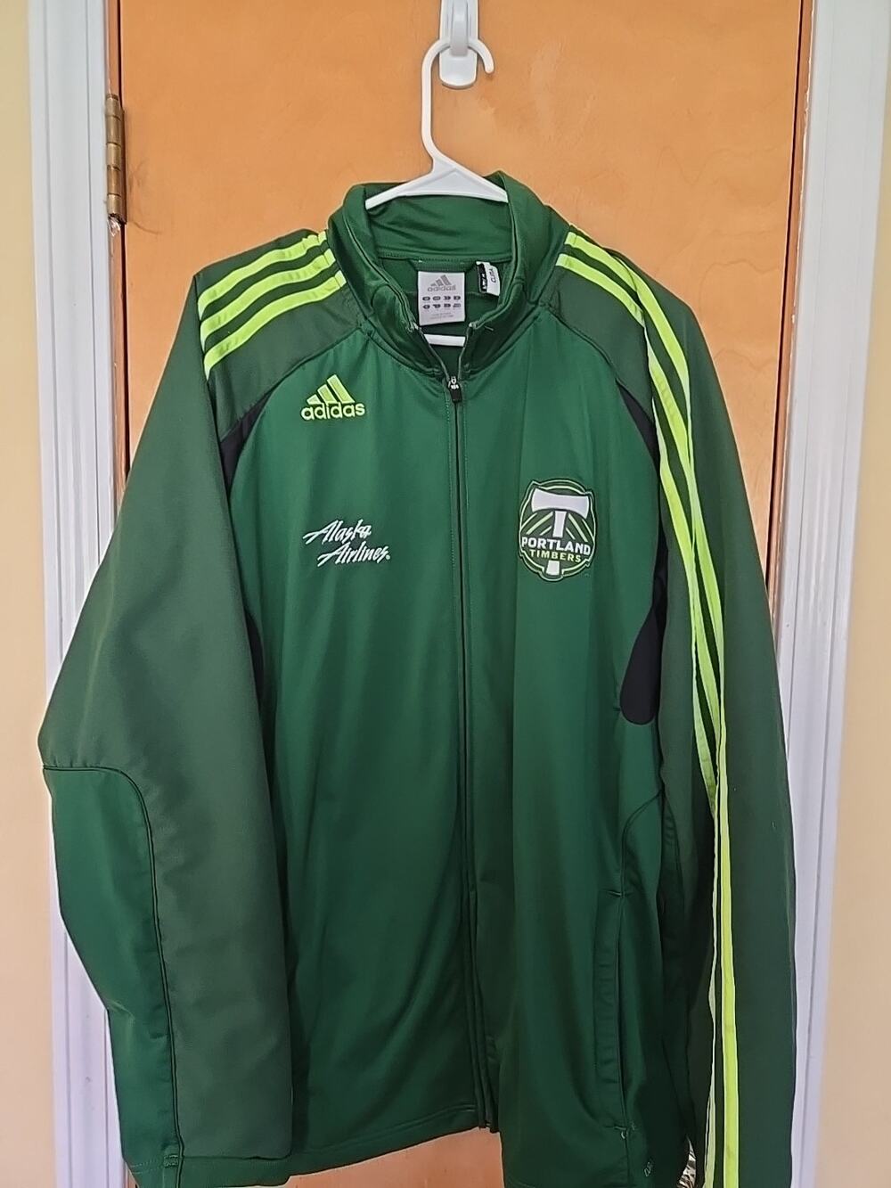Adidas Jacket Men XL Green Yellow Track Portland Timbers Sweater 2010 Vtg RARE
